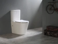 Унитаз-компакт напольный SantiLine SL-5026 безободковый, с микролифтом, система смыва Tornado