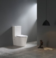 Унитаз-компакт напольный SantiLine SL-5026 безободковый, с микролифтом, система смыва Tornado