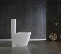 Унитаз-компакт напольный SantiLine SL-5026 безободковый, с микролифтом, система смыва Tornado