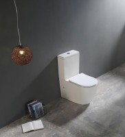 Унитаз-компакт напольный SantiLine SL-5026 безободковый, с микролифтом, система смыва Tornado