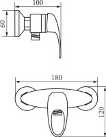 Смеситель для душа Veragio Pont VR.PNT-2130.CR хром
