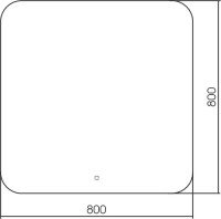 Зеркало Art&Max Modica 80х80 с LED-подсветкой, 6000К
