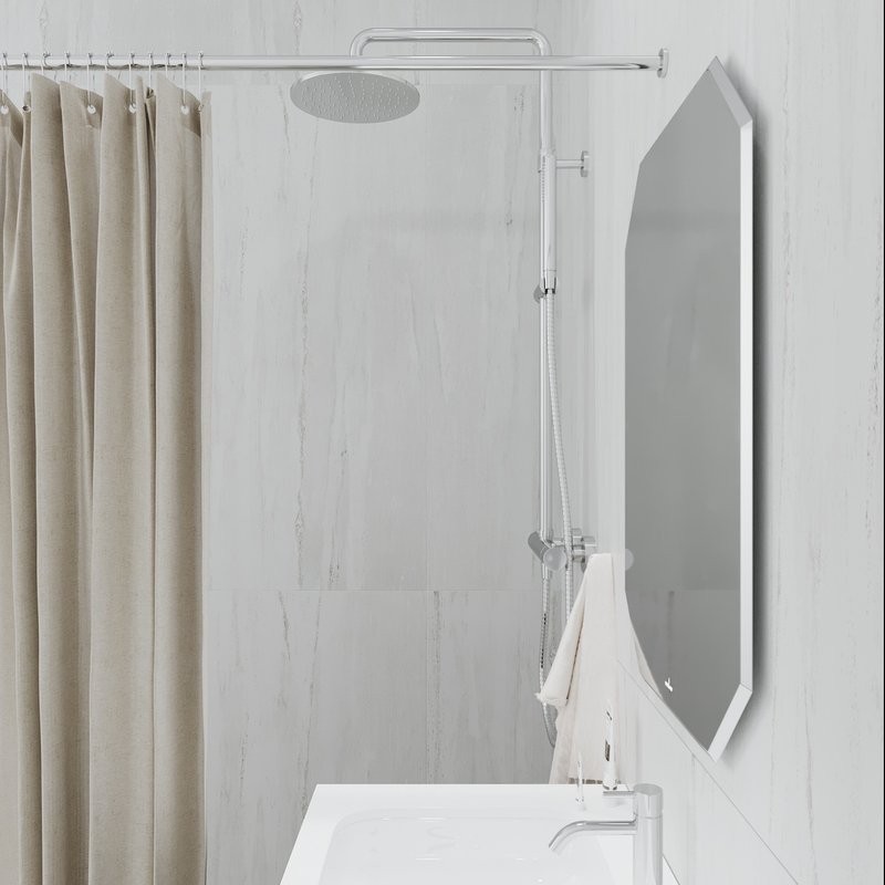 Зеркало MIXLINE "Атлант" 500*690 (ШВ) б/полки с фацетом (К)