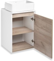 Мебель для ванной комнаты Runo Бари 40 крафтовый дуб, раковина Duo 40