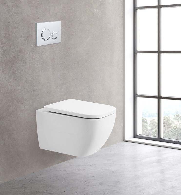 Унитаз подвесной BelBagno Alpina BB10100CHR/SC безободковый, с микролифтом