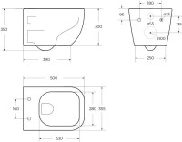 Унитаз подвесной BelBagno Alpina BB10100CHR/SC безободковый, с микролифтом