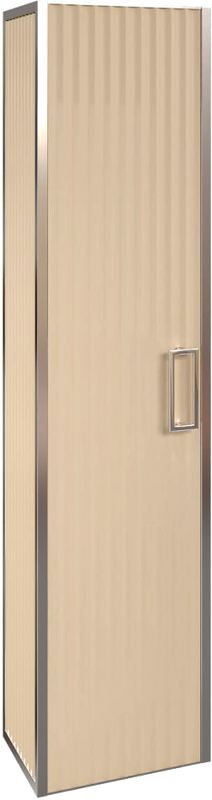 Шкаф пенал для ванной Armadi Art Monaco подвесной, капучино глянец, хром