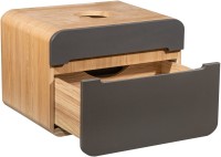 Тумба с раковиной Runo Ницца 60 дуб натуральный, графит, раковина Sole 40