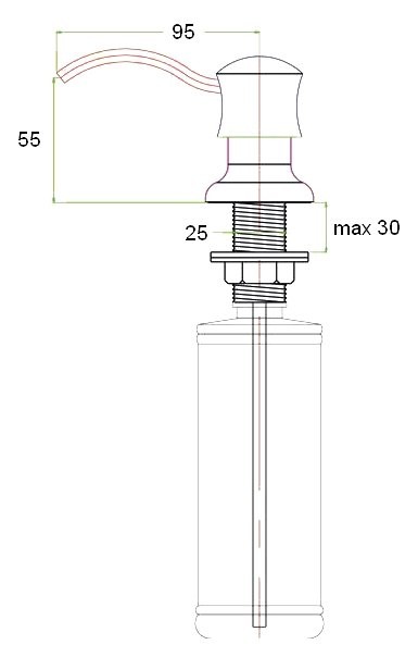 Дозатор для кухонной мойки Zorg ZR-21 белый