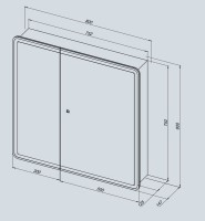 Зеркало-шкаф Aquanet Оптима 80х80 LED с подсветкой, с антизапотевателем, белый