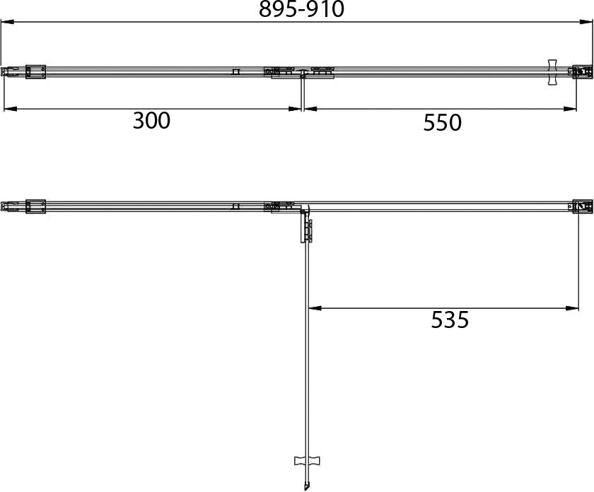 Душевая дверь в нишу Veconi Vianno VN-73B 90 см, профиль черный