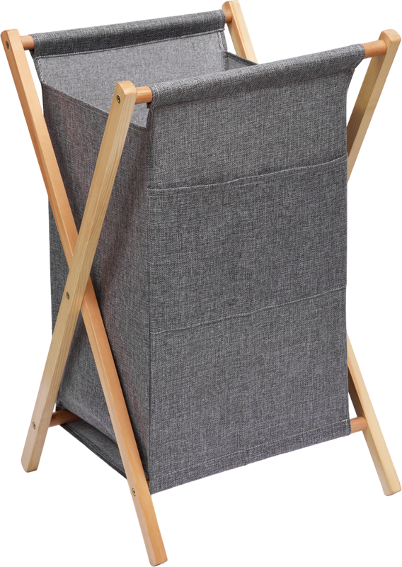 Корзина для белья Wasserkraft Nau WB-772-L серая