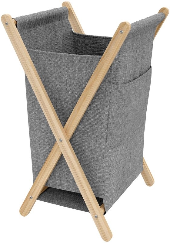 Корзина для белья Wasserkraft Nau WB-772-L серая