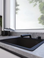 Смеситель для кухни Emar Steel ЕС - 7027 black Смеситель для кухни Emar Steel ЕС - 7027 black
