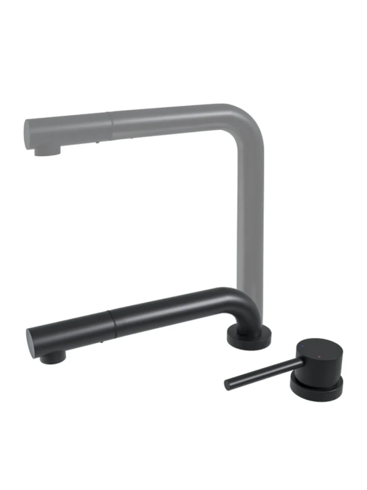 Смеситель для кухни Emar Steel ЕС - 7027 black