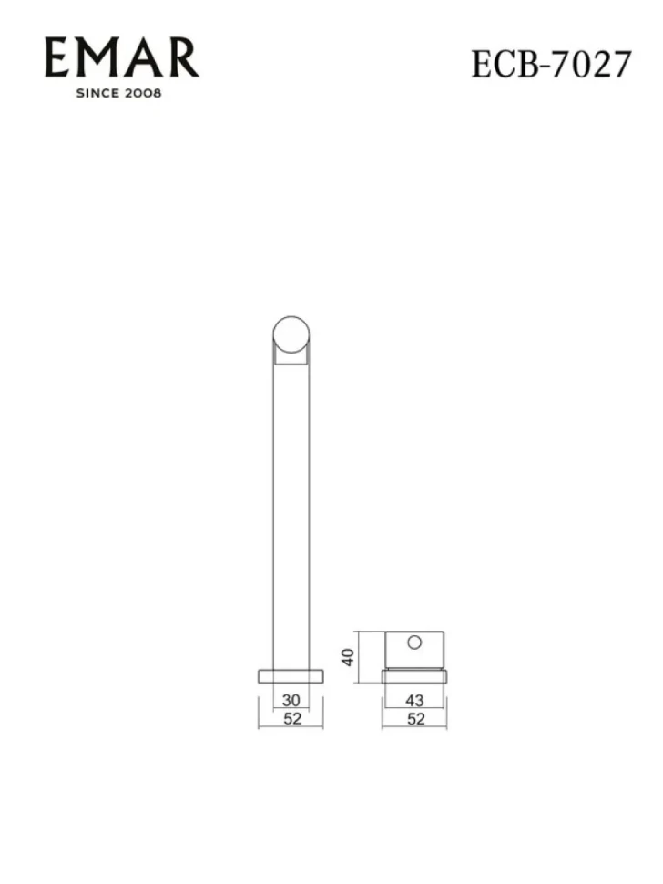Смеситель для кухни Emar Steel ЕС - 7027 black