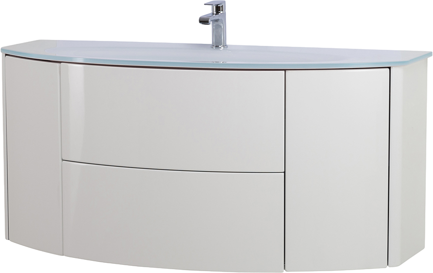 Тумба с раковиной Cezares Eden 120 bianco lucido, раковина 82368