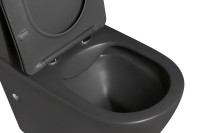 Унитаз-компакт напольный SantiLine SL-5014MG безободковый, с микролифтом, темно-серый матовый