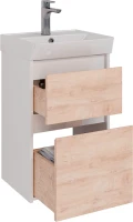 Мебель для ванной комнаты Lemark Combi 45 дуб кантри, белая глянцевая