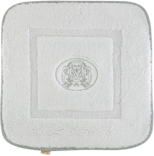 Коврик Migliore 31926 белый, окантовка серебро