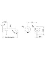 Смеситель для раковины WHITECROSS 2-Y1225GM С ВНУТРЕННЕЙ ЧАСТЬЮ, оружейная сталь