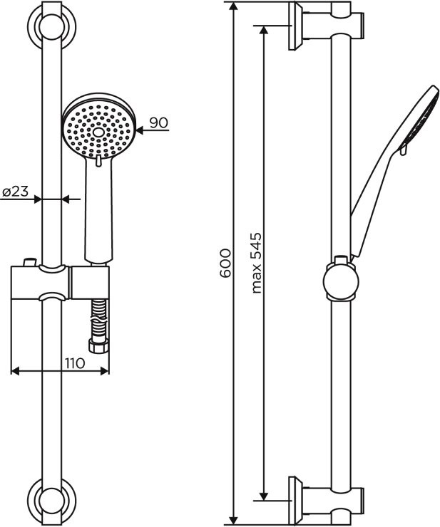 Душевой гарнитур Dorff Logic D0103000SS