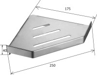Полка Boheme New Venturo 10318-SGM угловая, shine gun metal