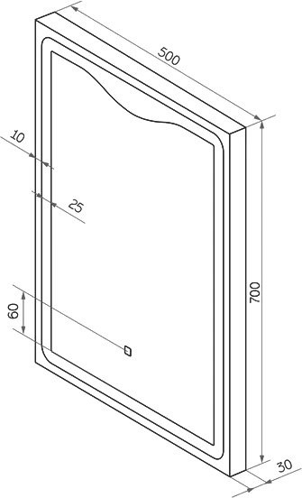 Зеркало CONTINENT Amaze 50х70 с подсветкой