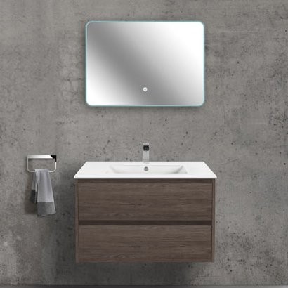 Мебель для ванной комнаты Vincea Gio 80 темный дуб