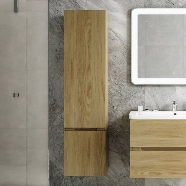 Шкаф пенал для ванной Art&Max Techno 40 дуб мадейра янтарь, R