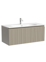 Мебель для ванной комнаты Sancos Code 100 подвесная, серая платина