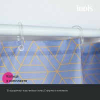 Штора для ванной IDDIS Base BG02P24i11 240х200, фиолетовая