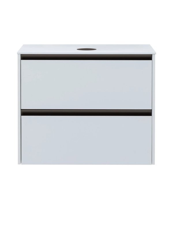 Тумба под раковину без столешницы Allen Brau Activity 80 с подсветкой, матовый белый, олива браш