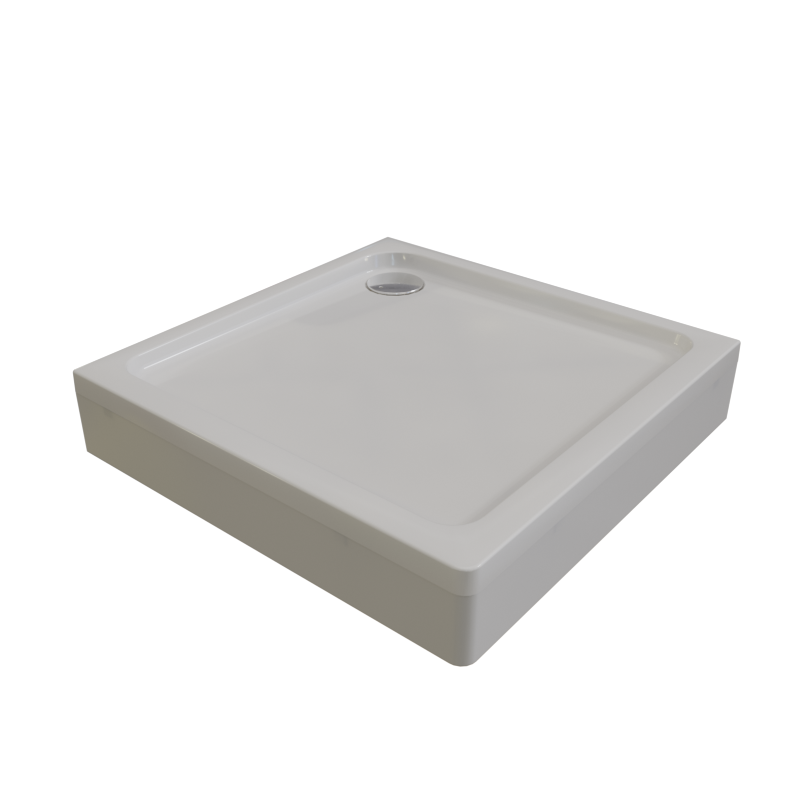 Поддон для душа Radomir Берген SQ 90х90 см, слив хром