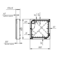Поддон для душа Radomir Берген SQ 90х90 см, слив хром Поддон для душа Radomir Берген SQ 90х90 см, слив хром