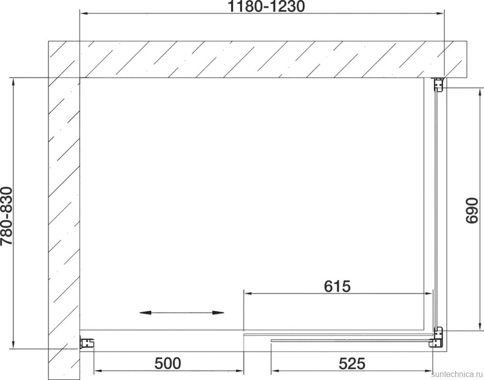 Душевой уголок Vegas Glass ZP+ZPV 120*80 09 01 профиль золото, стекло прозрачное
