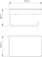 Держатель туалетной бумаги Lemark Glass line 9722030 черный