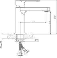 Смеситель для раковины Haiba HB617 HB10617 Смеситель для раковины Haiba HB617 HB10617