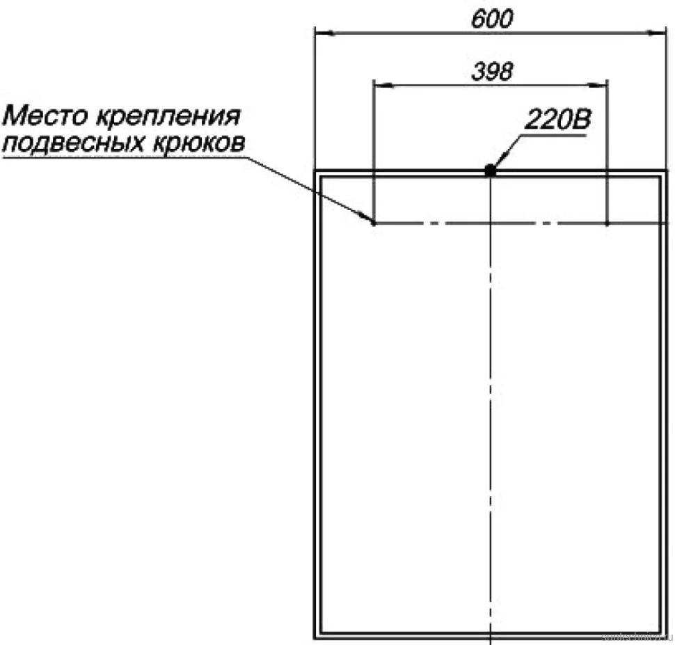 Зеркало Aquanet Nova Lite 60 белое