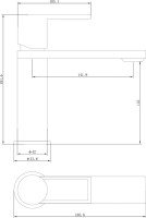 Смеситель для раковины beWash Element BVMM3BS700 белый