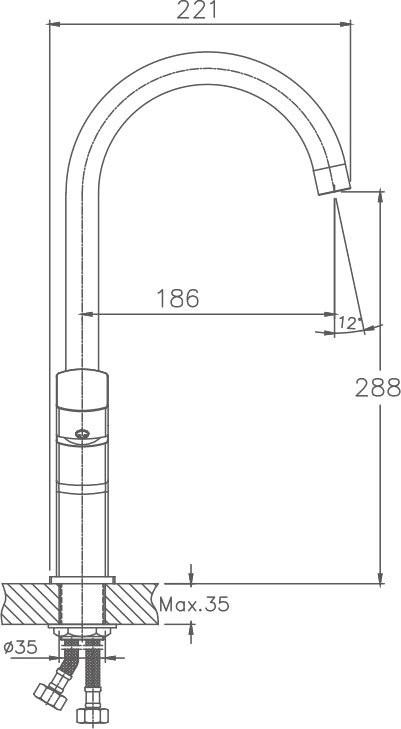 Смеситель для кухни Haiba HB577 HB70577