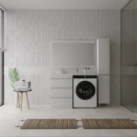 Тумба с раковиной Style Line Даллас 120 Люкс PLUS, напольная, 3 ящика L