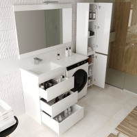 Тумба с раковиной Style Line Даллас 120 Люкс PLUS, напольная, 3 ящика L
