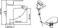 Смеситель для биде Wasserkraft Abens 2006 черный матовый