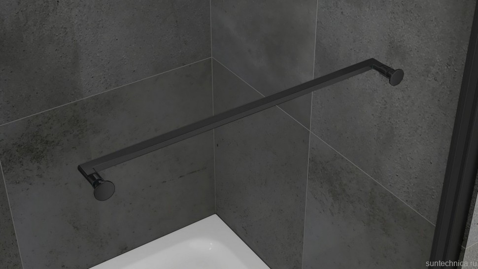 Душевой уголок Abber Schwarzer Diamant AG0A090B 90х90 см, профиль матовый черный, стекло прозрачное