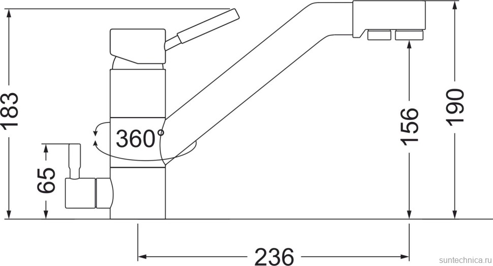 Смеситель для кухни Domaci Солерно DC-3008 барит