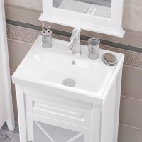 Тумба с раковиной Opadiris Палермо 50 R белая матовая