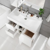 Мебель для ванной комнаты 1MarKa Cube 100Н с бельевой корзиной