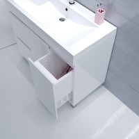Мебель для ванной комнаты 1MarKa Cube 100Н с бельевой корзиной