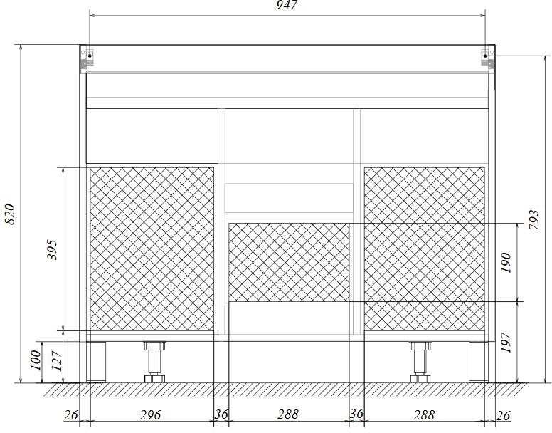 Мебель для ванной комнаты 1MarKa Cube 100Н с бельевой корзиной